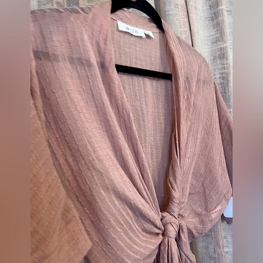 WISH Wrap Tie Front Top, NEW - Picture 4 of 13